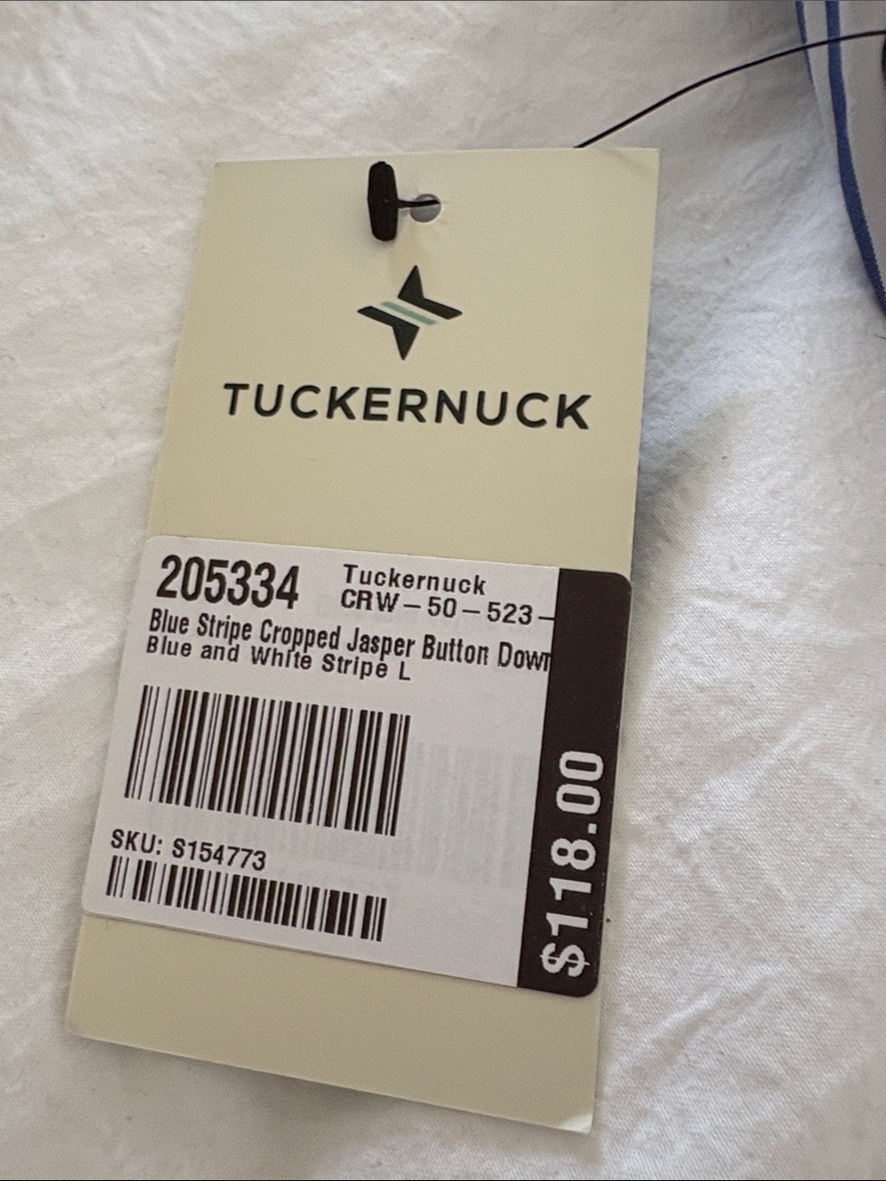 Tuckernuck Blue and White Vertical-Stripe Button Shirt - Picture 4 of 4